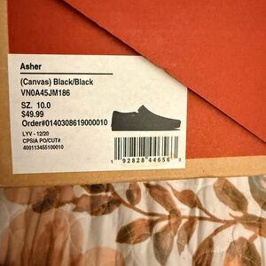 Vans Black Canvas Athletic Shoes